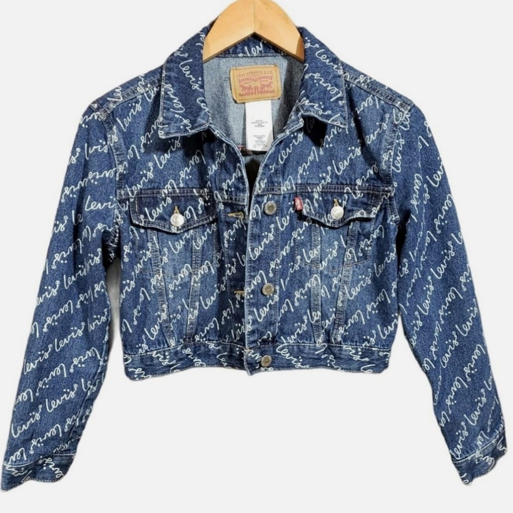Levi's Logo Print Blue Jacket